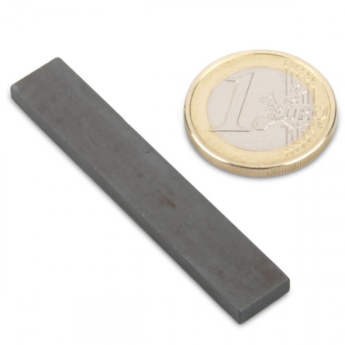 Blockmagnet 54.8 x 9.5 x 3.5 mm HF 24/16 ferrite - holds 1.1 kg
