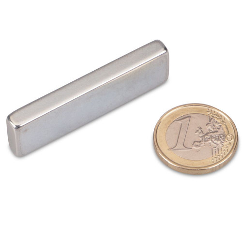 Blockmagnet 50.0 x 6.0 x 14.0 mm N35 zinc - holds 10.5 kg