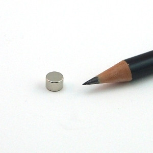 Discmagnet Ø 6.0 x 4.0 mm N45SH nickel - 150 ° C