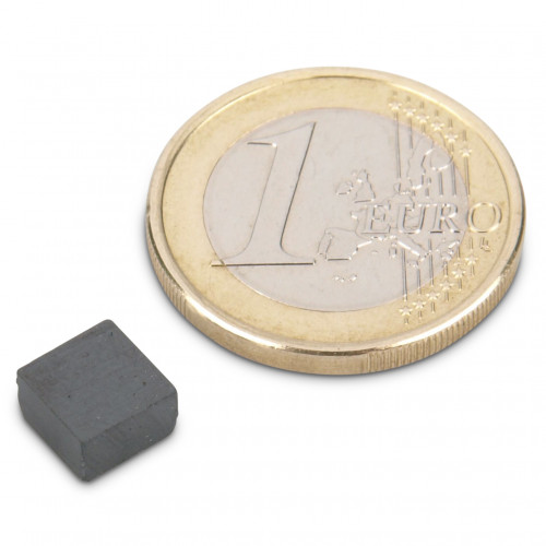 Blockmagnet 7.0 x 7.0 x 4.0 mm Y35 ferrite - holds 160 g
