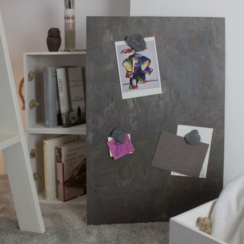 Magnetic board made of real slate - Vulcano Stone - 61 x 30 cm