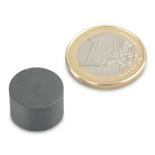 Discmagnet Ø 15,0 x 10,0 mm Y35 ferrite - holds 750 g