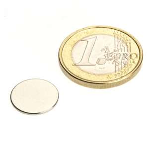 Discmagnet Ø 13.0 x 1.0 mm N45 nickel - holds 850 g