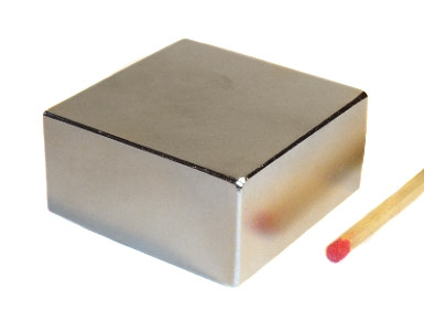 Blockmagnet 40.0 x 40.0 x 20.0 mm N40 nickel - holds 60 kg