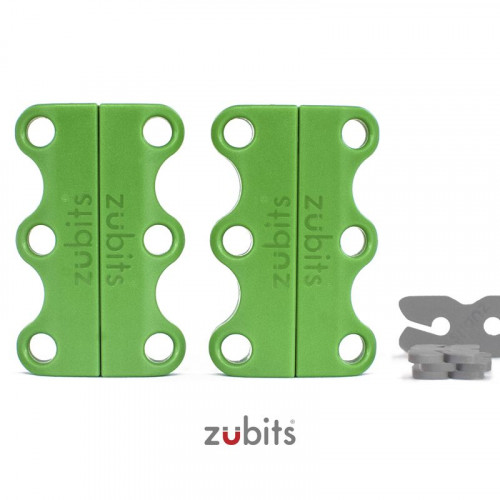 Zubits® S, magnetic shoe binders for children and seniors, green
