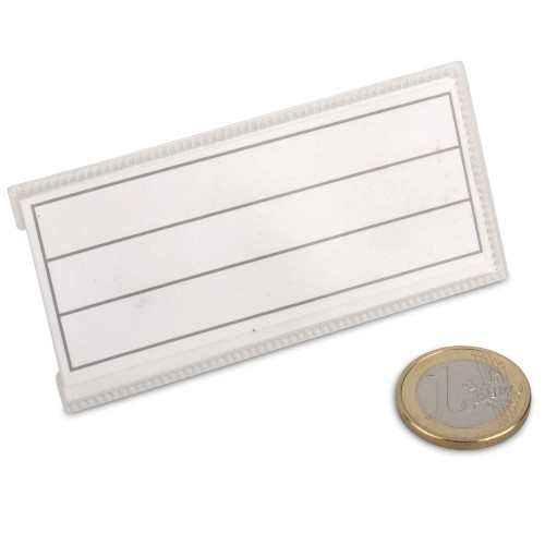 Magnetic label holder for labels / tags 85 x 40 mm