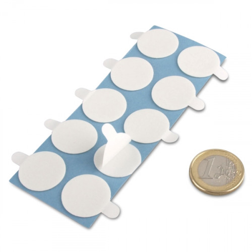 100 pieces double-sided adhesive dots Ø 20 mm - no magnet!