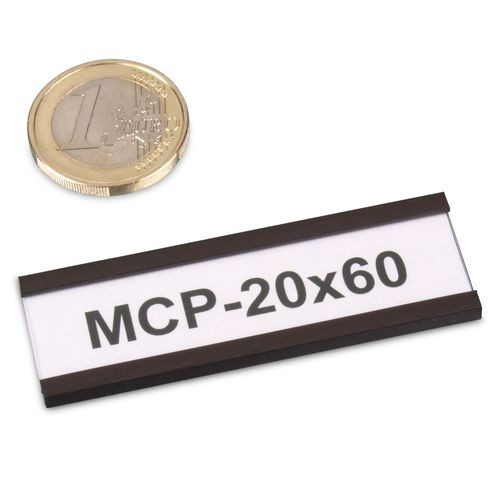 Magnetic C-profile 60 x 20 mm with paper and protective film
