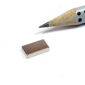 Blockmagnet 10.0 x 5.5 x 2.0 mm nickel N45SH - holds 1 kg