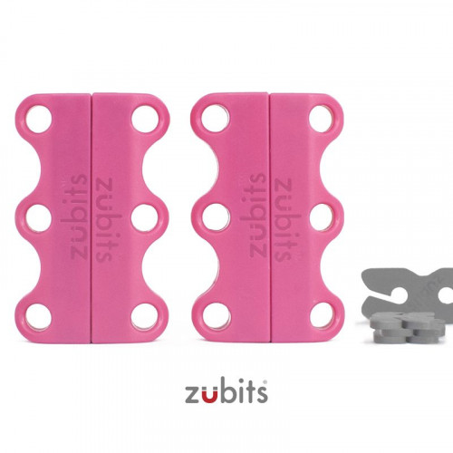 Zubits® S, magnetic shoe binders for children and seniors, pink