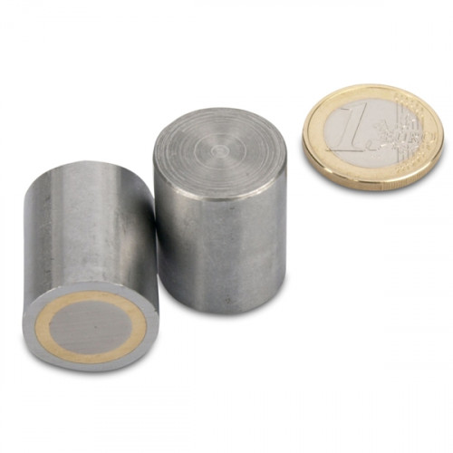 AlNiCo Deep pot holding magnet Ø 20 x 25 mm, steel, tolerance h6, 4.1 kg