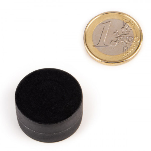 Discmagnet neodymium Ø 28.4 x 15.7 mm plastic coating - black