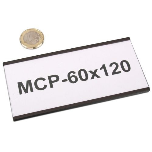 Magnetic C-profile 120 x 60 mm with paper and protective film