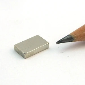 Blockmagnet 10.0 x 6.0 x 2.0 mm N52 nickel - holds 1.25 kg