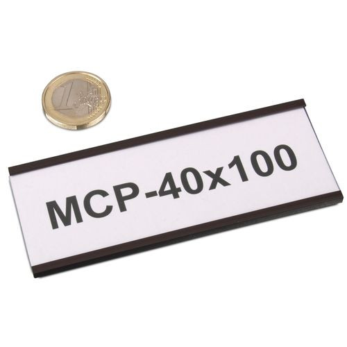 Magnetic C-profile 100 x 40 mm with paper and protective film