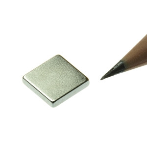 Blockmagnet 10.0 x 10.0 x 2.0 mm N45 nickel - holds 1.2 kg