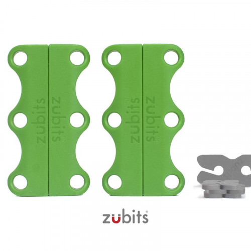 Zubits® M, magnetic shoe binders for teenagers and adults, green