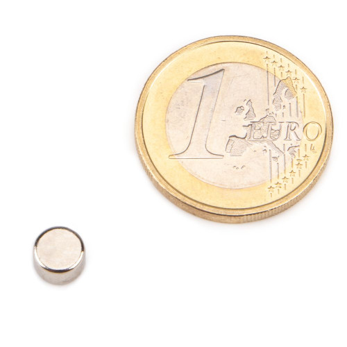 Discmagnet neodymium Ø 6.0 x 4.0 mm N35H nickel