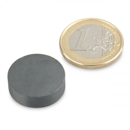 Discmagnet Ø 20.0 x 6.0 mm Y30 ferrite - holds 800 g