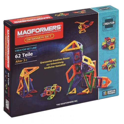 MAGFORMERS - Designer Set 62 pieces magnetic set 274-15