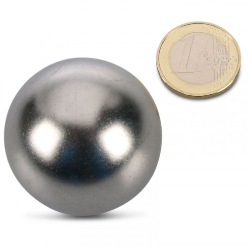 Magnetic sphere / Sphere magnet Ø 40.0 mm chrome N40 - holds 23 kg