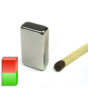 Blockmagnet 10.0 x 5.0 x 18.0 mm N45H nickel - holds 3.1 kg