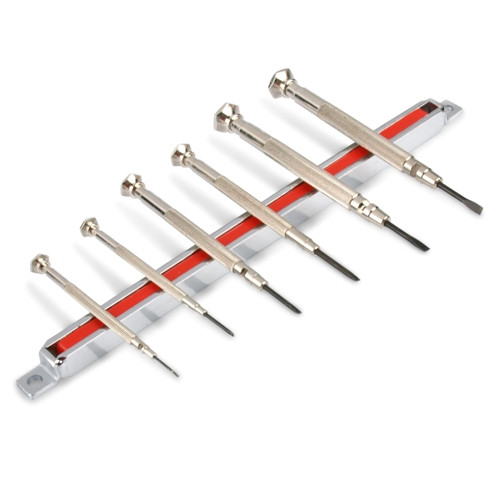 Magnetic strip with 2 fixing holes, chrome-plated, 230 mm