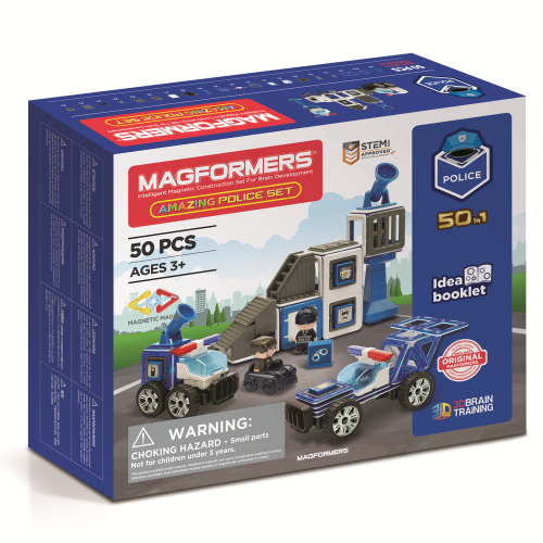 MAGFORMERS - AMAZING POLICE Set 50 pieces magnetic set 278-55