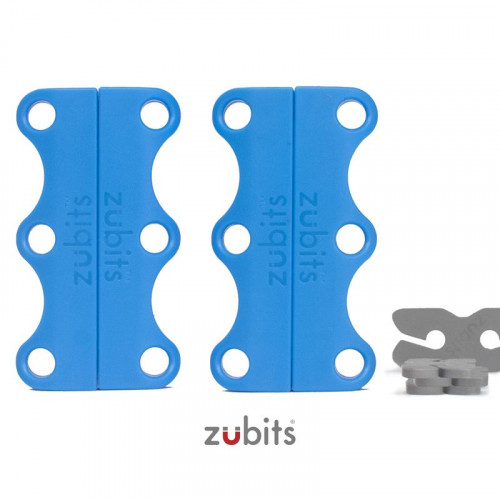 Zubits® M, magnetic shoe binders for teenagers and adults, light blue
