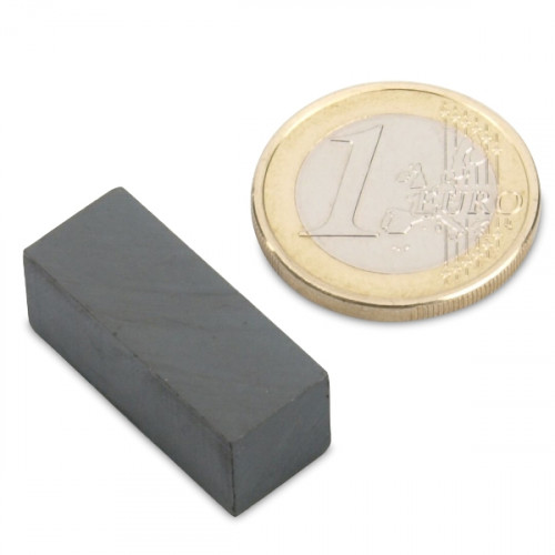 Blockmagnet 25.0 x 10.0 x 10.0 mm Y30 ferrite - holds 900 g