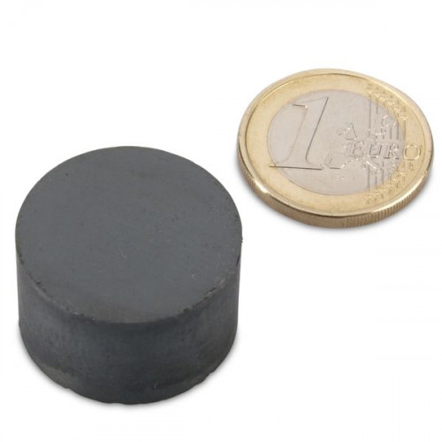 Discmagnet Ø 25,0 x 15,0 mm Y35 ferrite - holds 2.3 kg