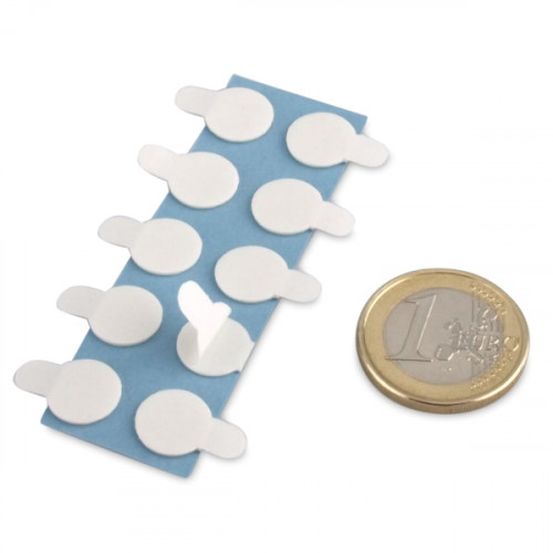 100 pieces double-sided adhesive dots Ø 10 mm - no magnet!