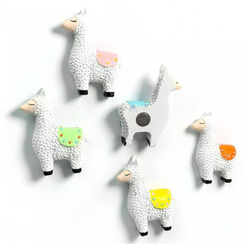 Decorative magnets "LAMA" - set with 5 magnet llamas
