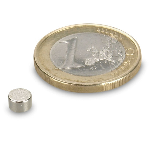 SmCo Discmagnet Ø 5.0 x 3.0 mm S280 nickel - holds 600 g