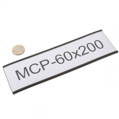 Magnetic C-profile 200 x 60 mm with paper and protective film