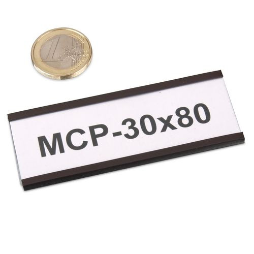 Magnetic C-profile 80 x 30 mm with paper and protective film