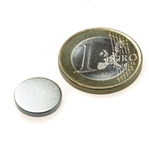 Dismagnet Ø 13.0 x 2.0 mm N45 nickel - holds 1.5 kg