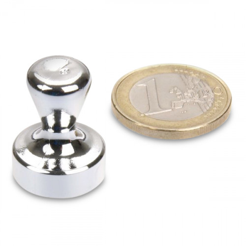 Cone magnet Ø 17 x 22 mm NEODYMIUM - silver - holds 3.5 kg