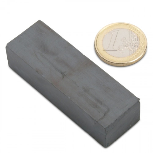 Blockmagnet 60.0 x 20.0 x 15.0 mm Y35 ferrite - holds 3.5 kg