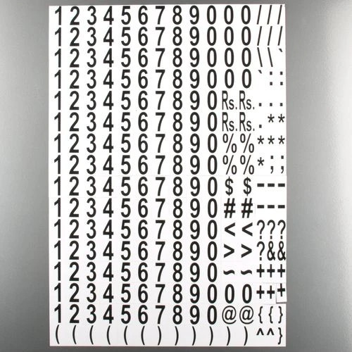 Magnetic numbers, MagPaint Numbers, set of 240 characters