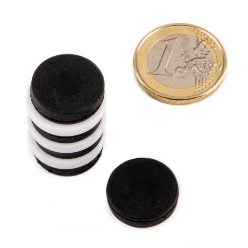 Discmagnet neodymium Ø 16.8 x 4.4 mm rubberized - black