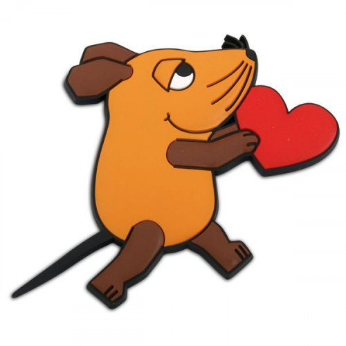 3D Fridge Magnet - The Mouse - "Mouse with Heart"