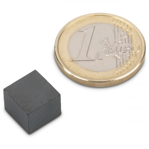 Blockmagnet 10.0 x 10.0 x 8.0 mm Y35 ferrite - holds 450 g
