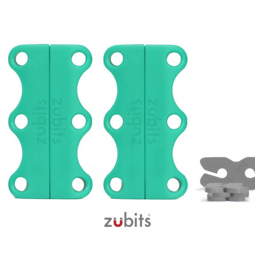 Zubits® M, magnetic shoe binders for teenagers and adults, turquoise