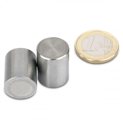 AlNiCo Deep pot holding magnet Ø 16 x 20 mm, steel, tolerance h6, 2 kg