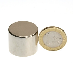 Discmagnet Ø 24.5 x 20.0 mm N50 nickel - holds 26 kg
