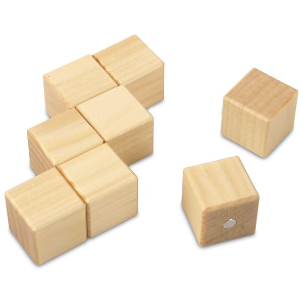 Wooden cubes with neodymium magnets - set with 8 magnetic cubes