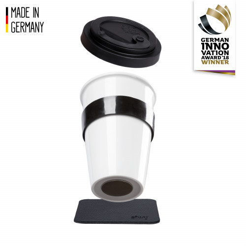 silwy Porcelain magnetic coffee mug TO-GO-CUP with nano gel pad